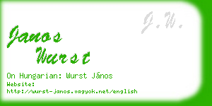 janos wurst business card